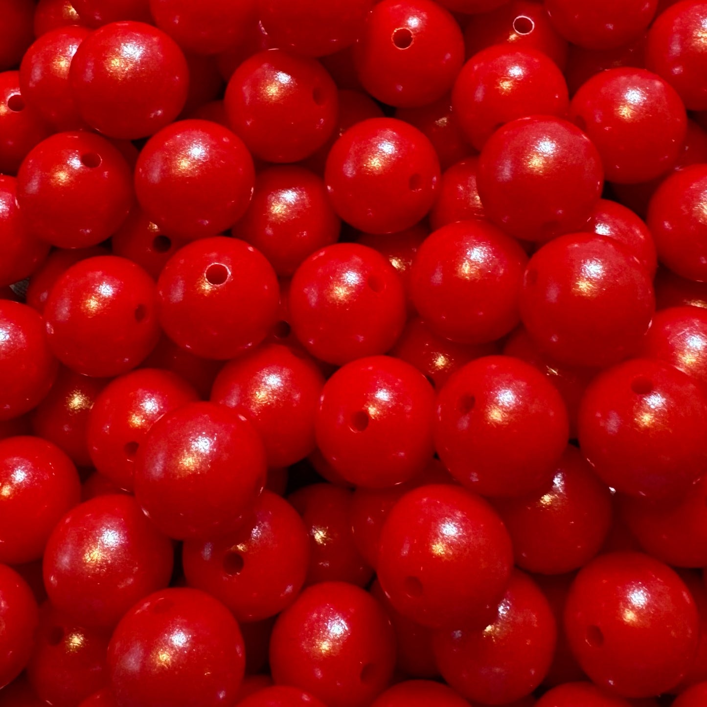 15mm Primary Red Chameleon Silicone Bead
