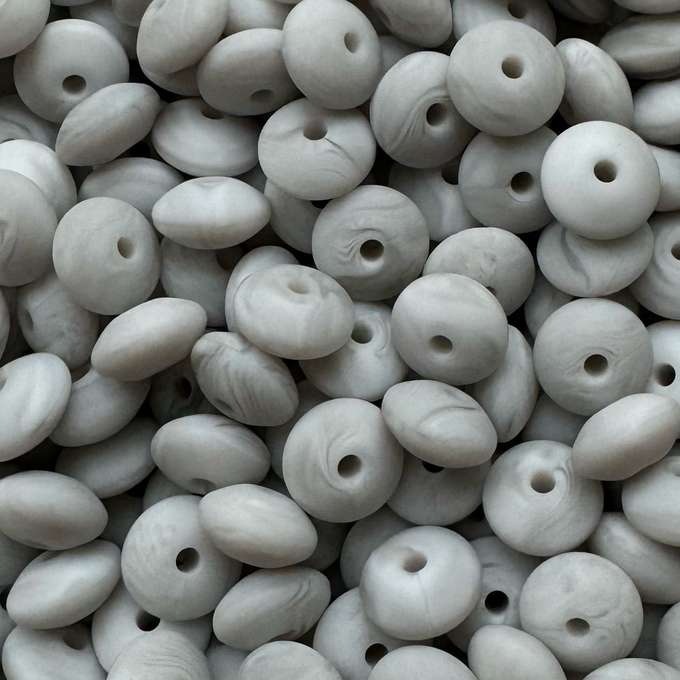 12mm Grey Marble Silicone Lentil
