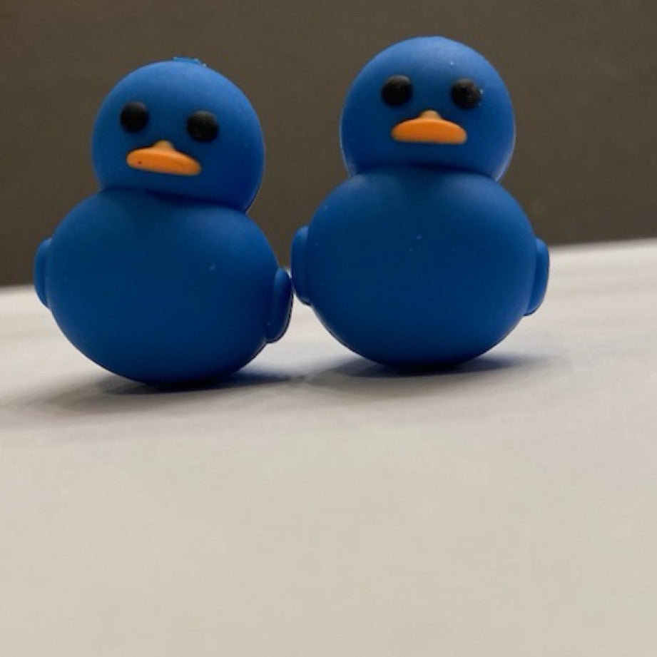 3-D Blue Silicone Duck Focal