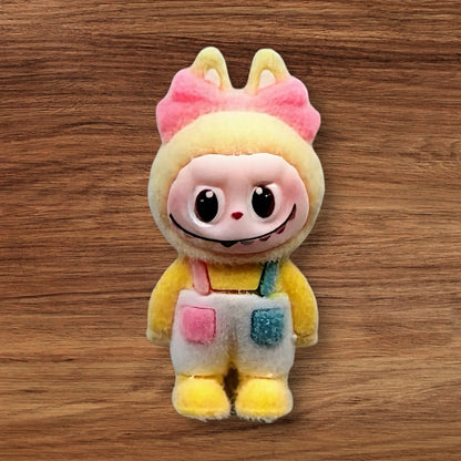 Flocked Monster With Bow Bead