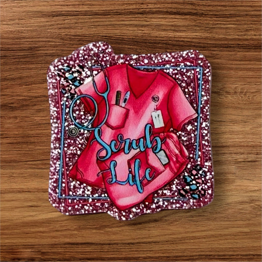 Scrub Life Acrylic Flatback