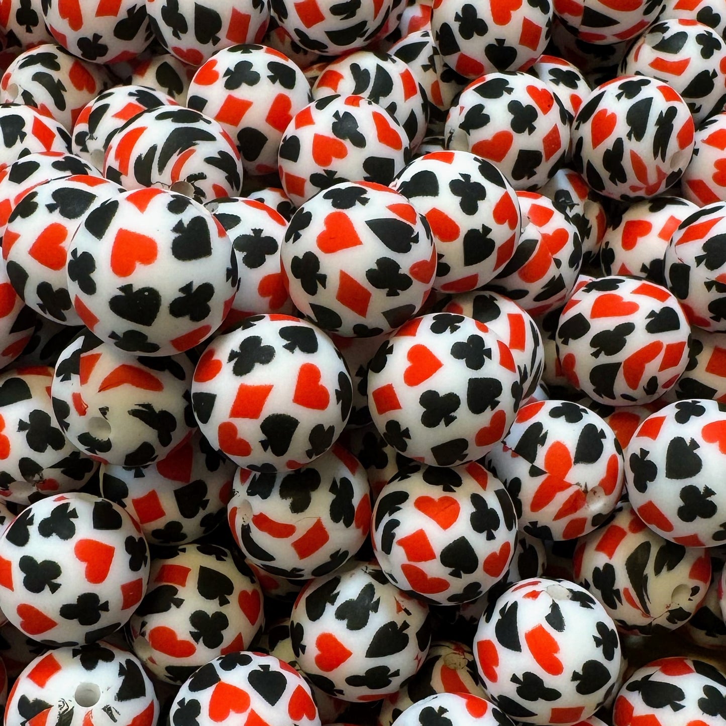 15mm Poker Silicone Bead