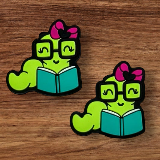 Bookworm Focal (Pink Bow)