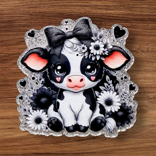 Black & White Cow Flatback