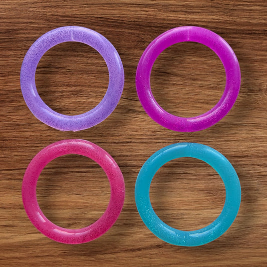 65MM Jelly Glitter Silicone Ring