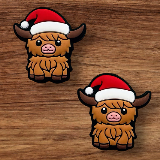 Cow In Santa Hat Focal
