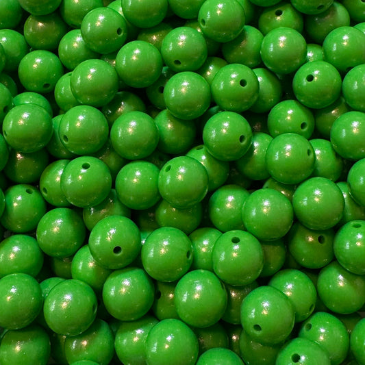 15mm Green Chameleon Silicone Bead