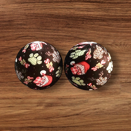 15mm Paw Print Silicone Bead