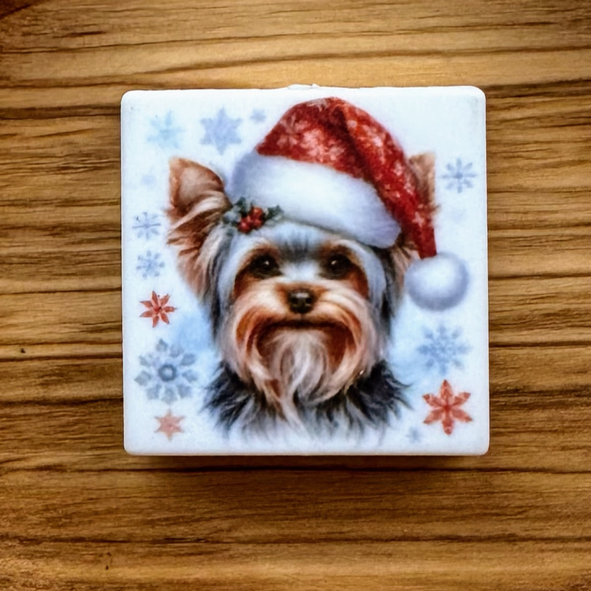 Yorkie In Santa Hat Focal