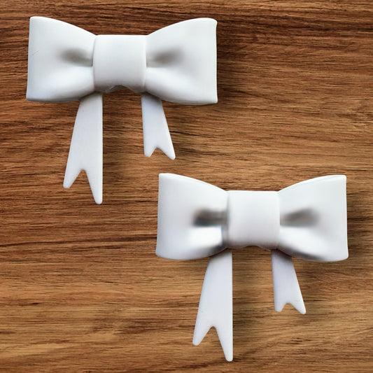 White Bow Focal/Straw Topper