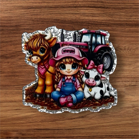 Farmer Girl Acrylic Flatback