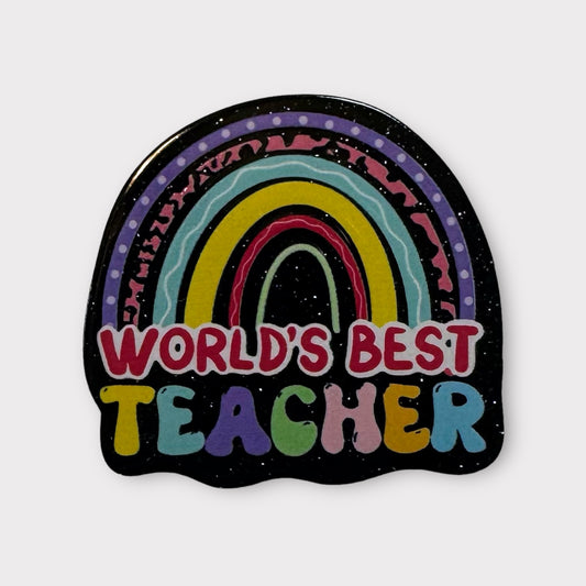 Worlds Best Teacher Acrylic Flatback