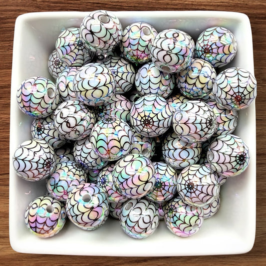 16mm Acrylic Spiderweb Bead
