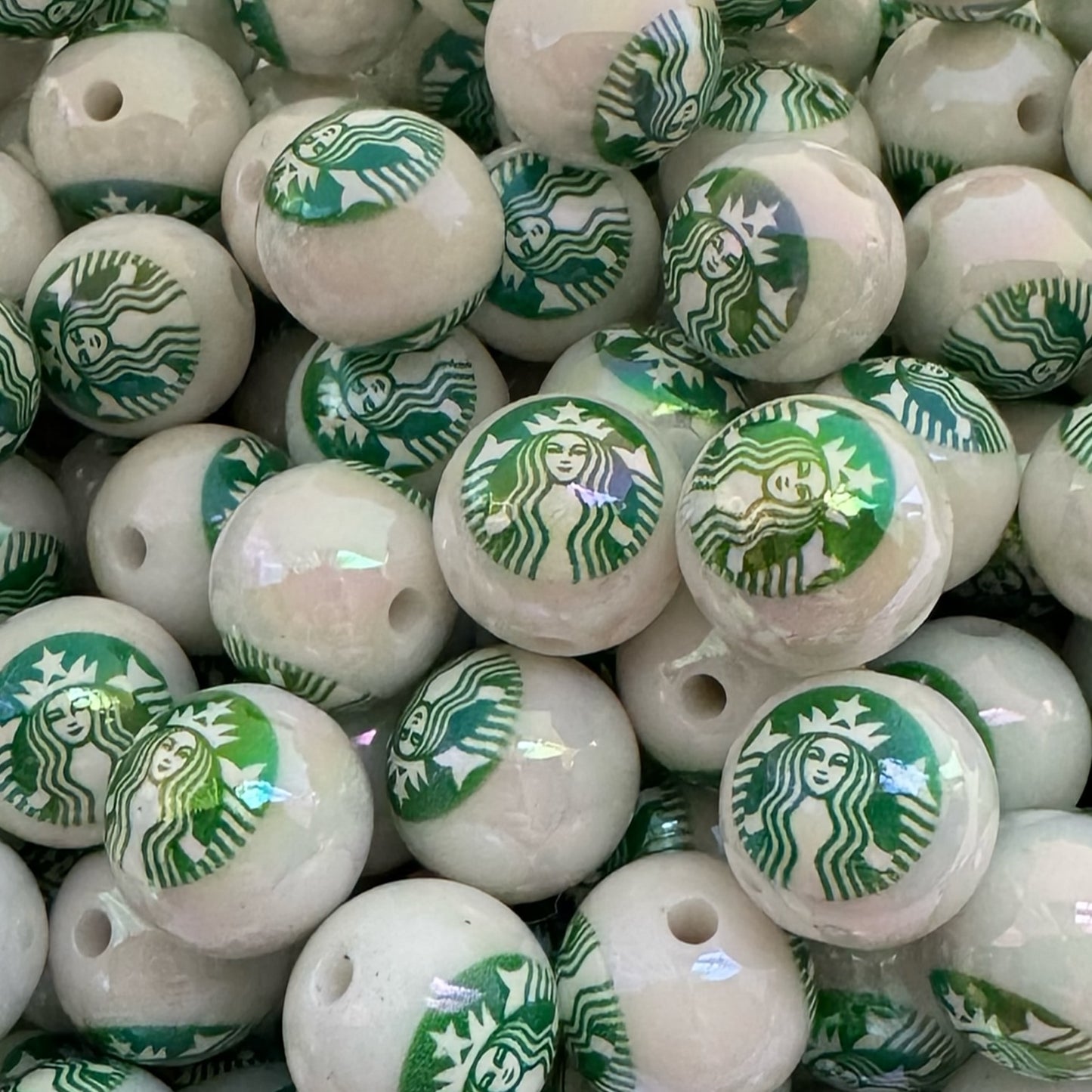 16mm Coffee Acrylic Beads