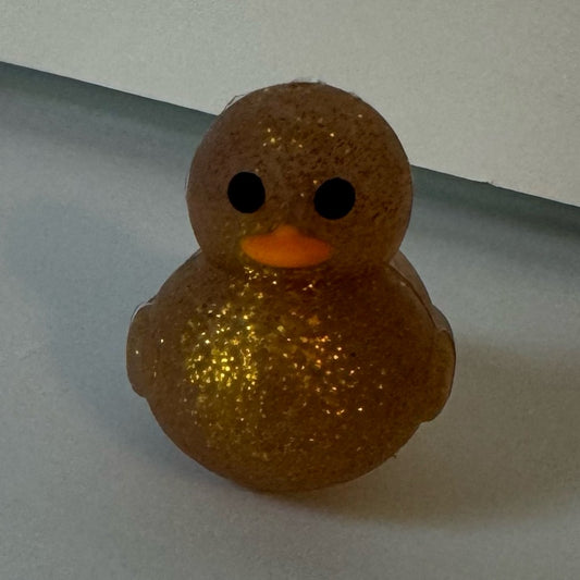 3-D Gold Glitter Duck Focal