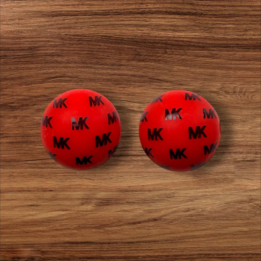 15mm Red Designer Silicone Bead (Exclusive)