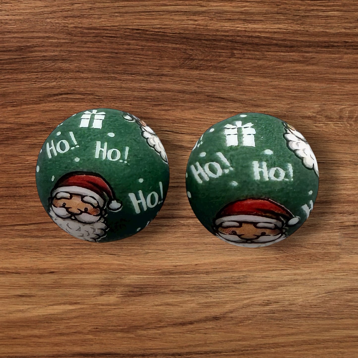 15mm Green Ho Ho Ho Silicone Bead