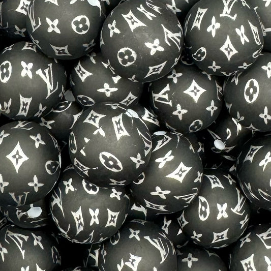 15mm Black Silicone Bead