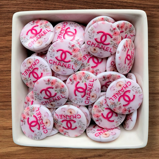 Floral Designer Acrylic Bead