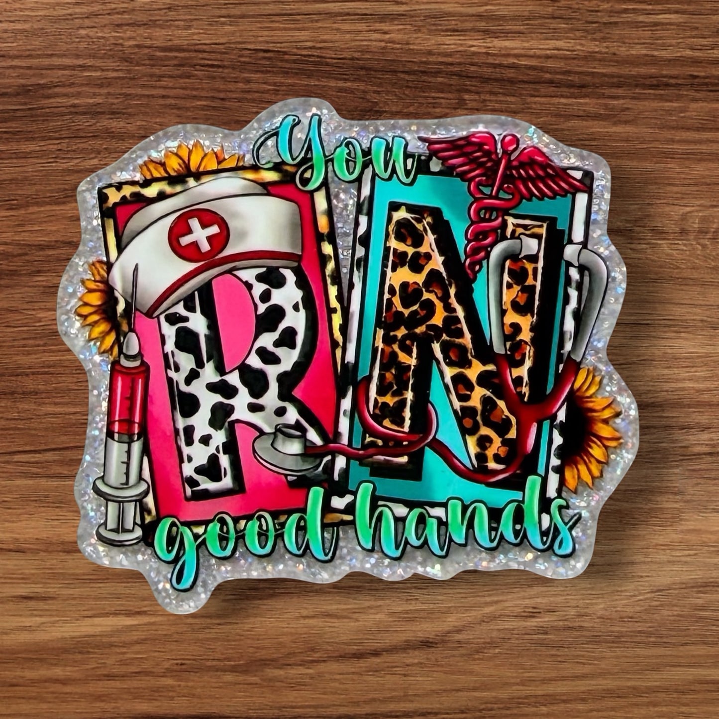 You RN Good Hands Acrylic Flatback