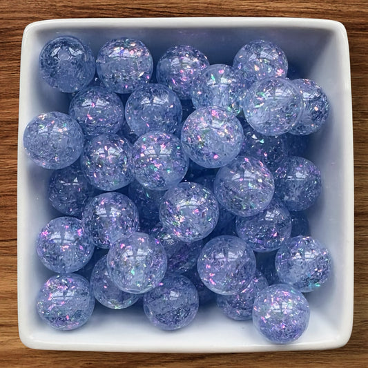 16mm Blue Opal Acrylic Bead