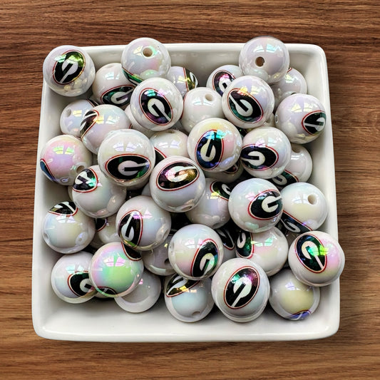 16mm Football Acrylic Bead