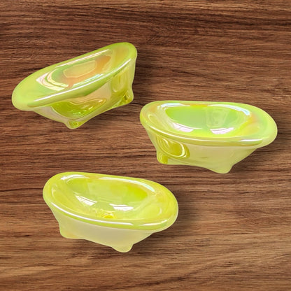 Iridescent Tub Acrylic Bead