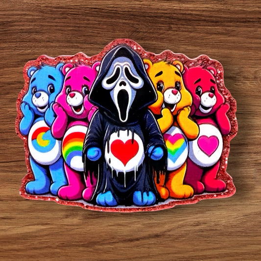 Scare Bear Acrylic Flatback