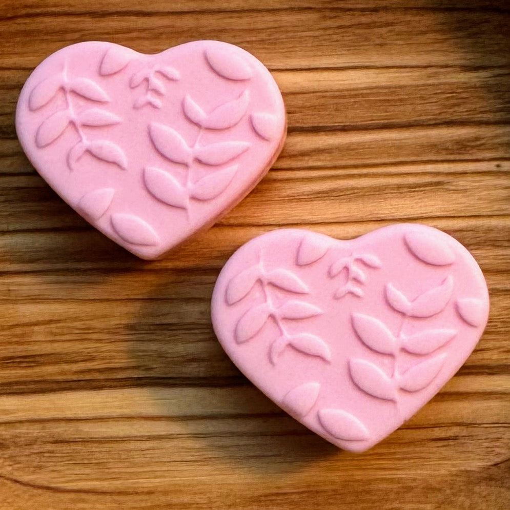 Embossed Hearts Silicone Focal