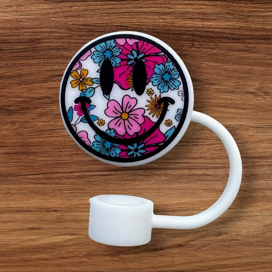 Floral Silicone Straw Topper (Custom)