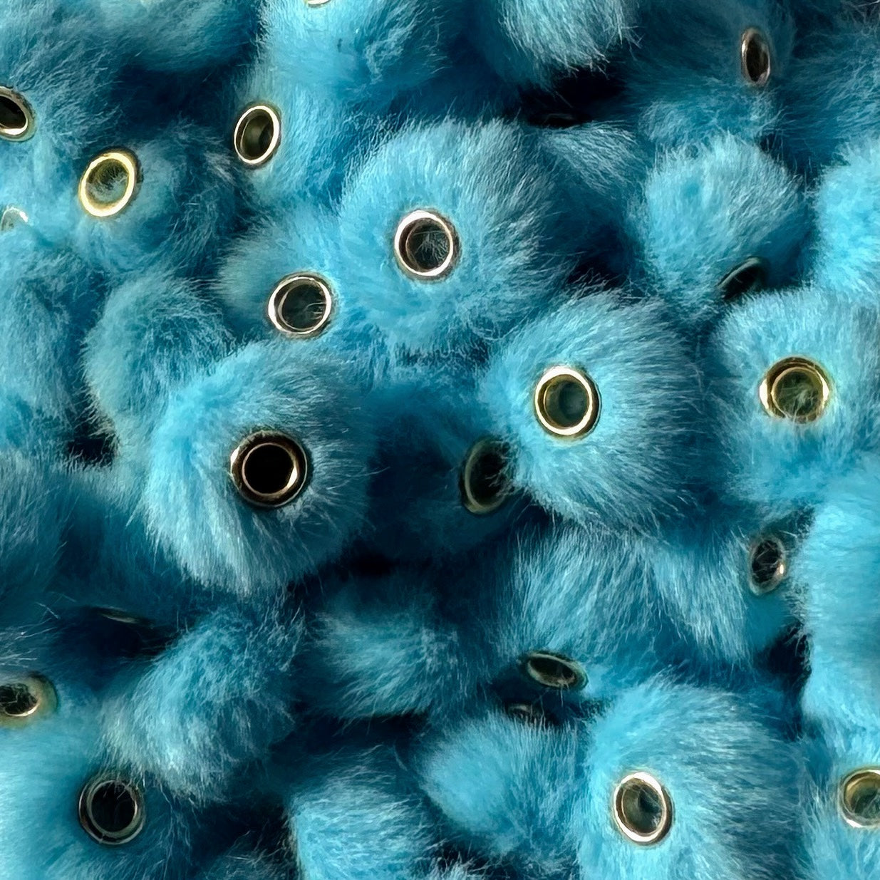 20mm Blue Fuzzy Bead