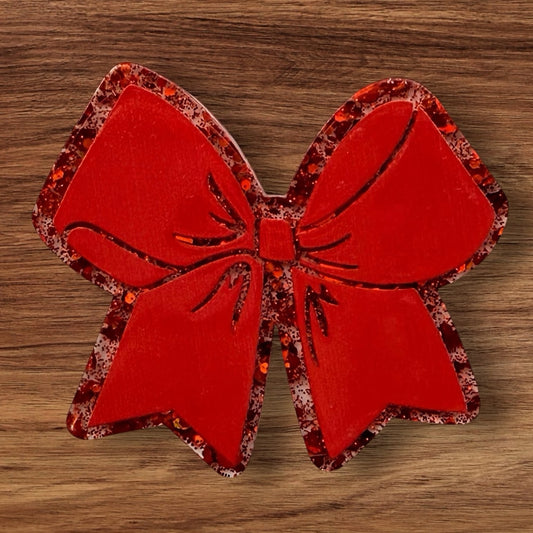 Red Bow Acrylic Flatback