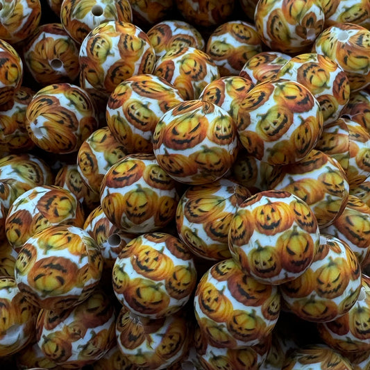 15mm Pumpkin Silicone Bead