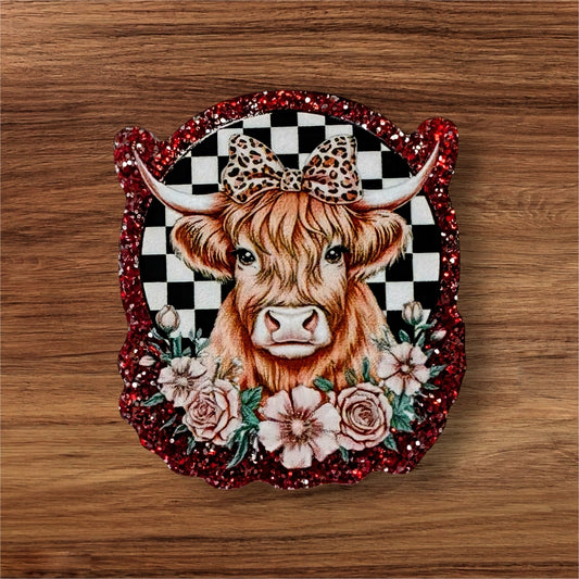 Highland Cow Acrylic Flatback