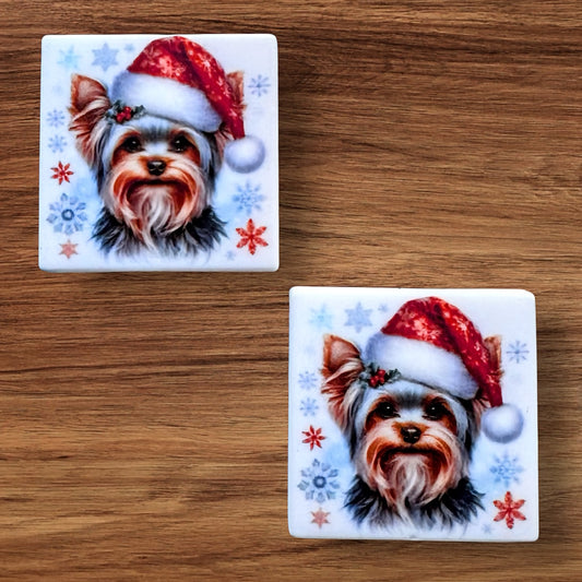Yorkie In Santa Hat Focal (Custom)