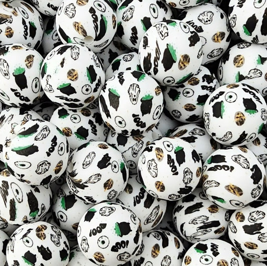 15mm Boo Silicone Bead