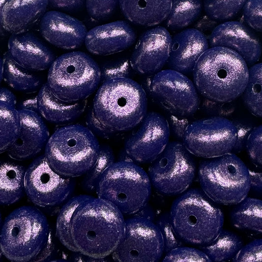 Navy Blue Opal Abacus Bead