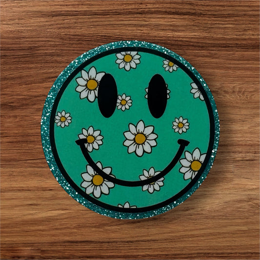 Teal Daisy Acrylic Flatback (Custom)