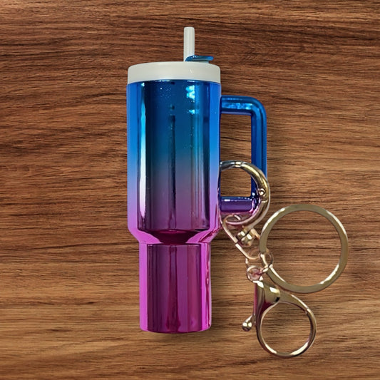 Metallic Tumbler Keychain