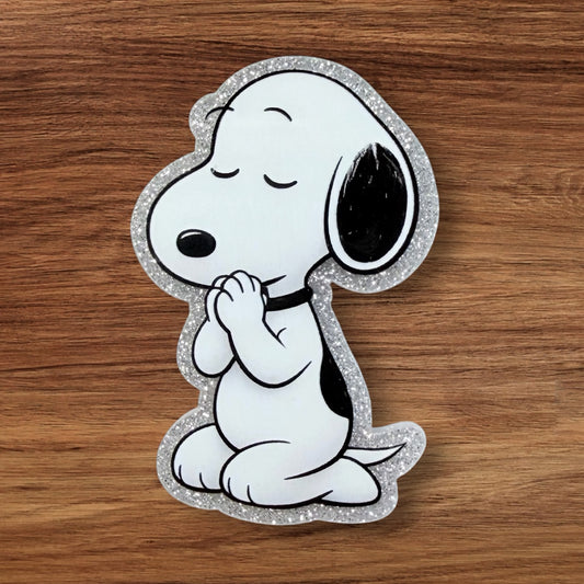 Dog Praying Acrylic Flatback