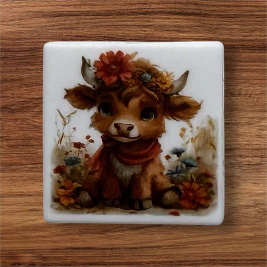 Floral Cow Focal