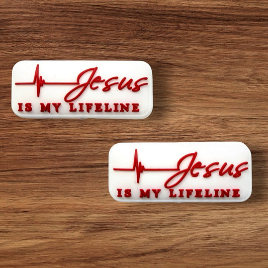 Rectangle Jesus Is My Lifeline Focal
