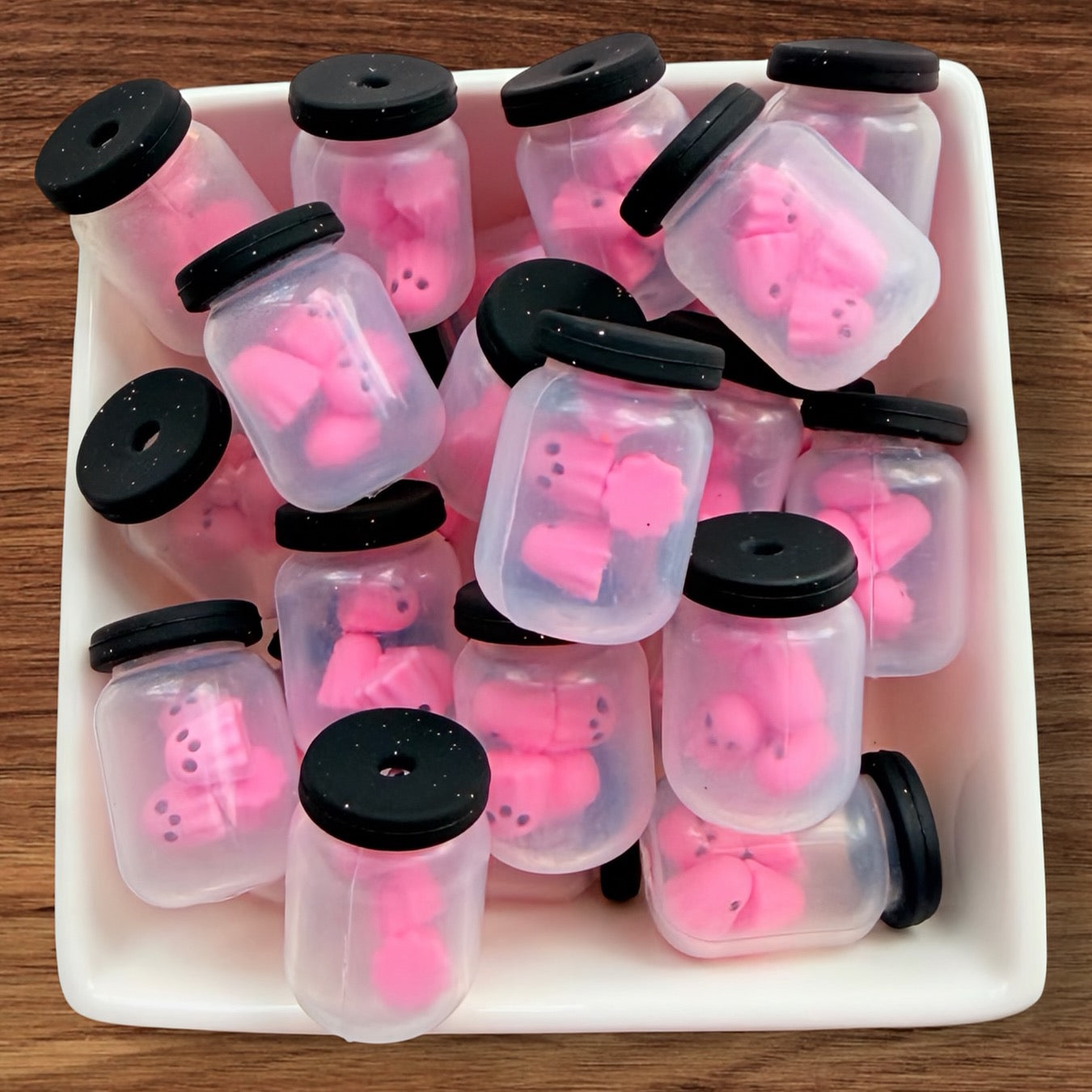 3-D Pink Ghost Jar Focal