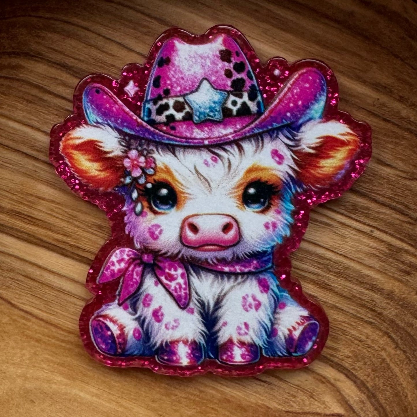 Diva Cow Acrylic Flatback