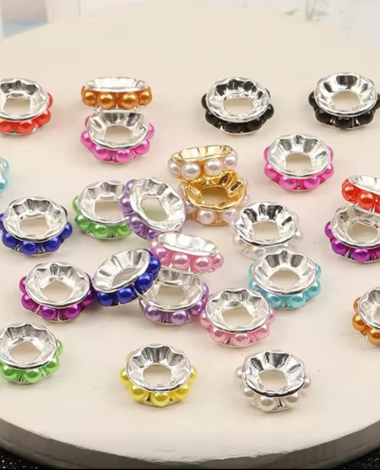 Colored Pearl Spacers