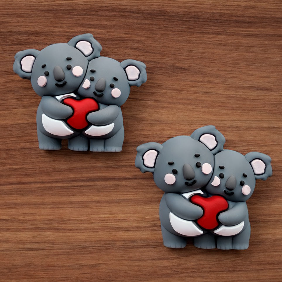 3-D Koala Bears With Heart