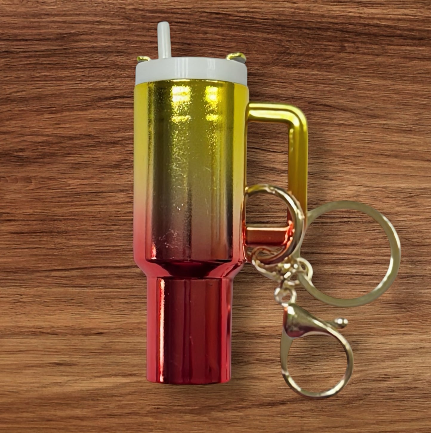 Metallic Tumbler Keychain