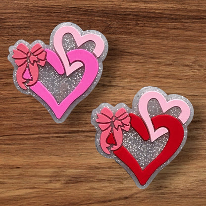Glitter Hearts Focal