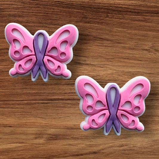 Awareness Ribbon Butterfly Focal