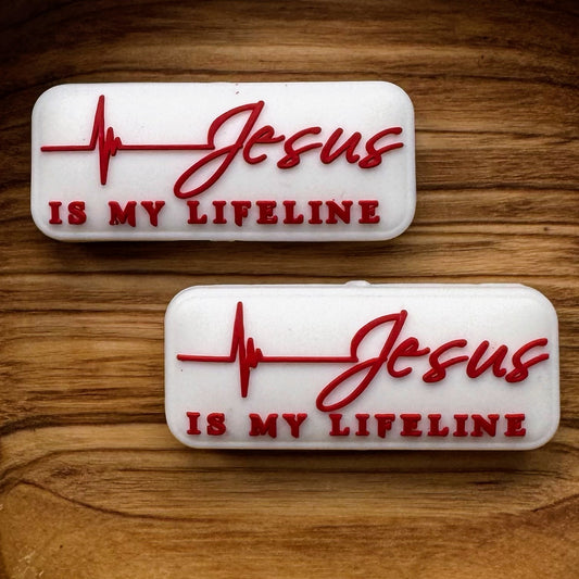 Rectangle Jesus Is My Lifeline Focal